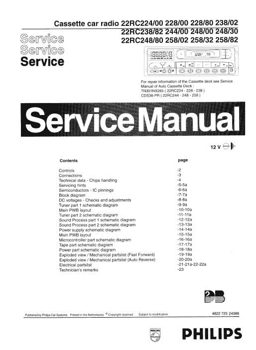 philips 22 rc 224 22 rc 228 22 rc 238 244 22 rc 248 22 rc 258 service manual