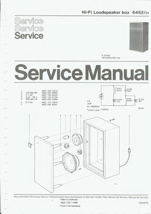philips 22 rh 452 service manual