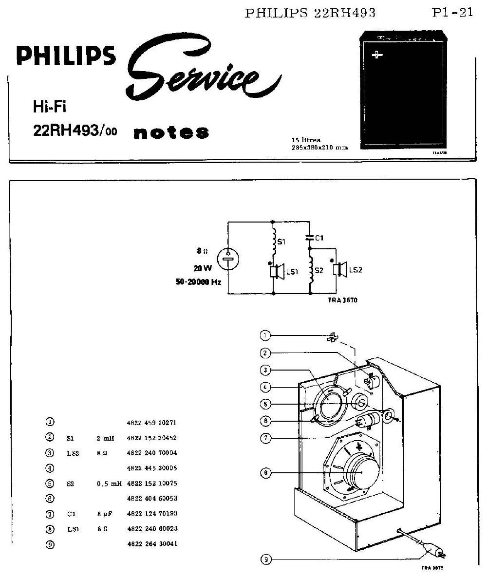 philips 22 rh 493 service manual