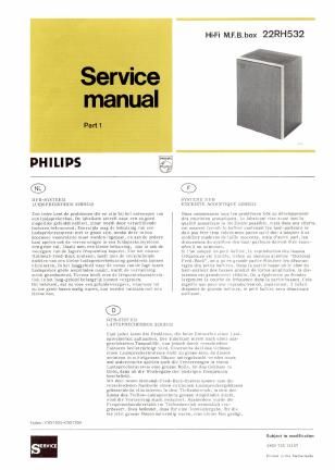 philips 22 rh 532 service manual