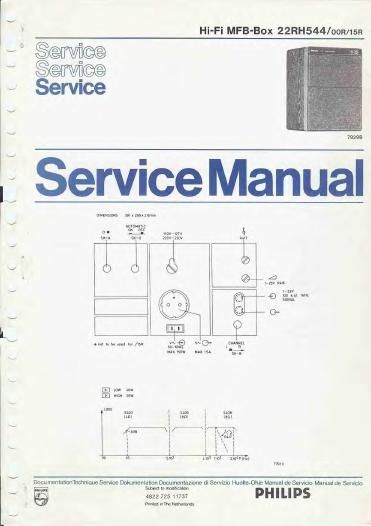 philips 22 rh 544 service manual