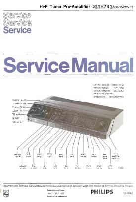 philips 22 rh 743 service manual
