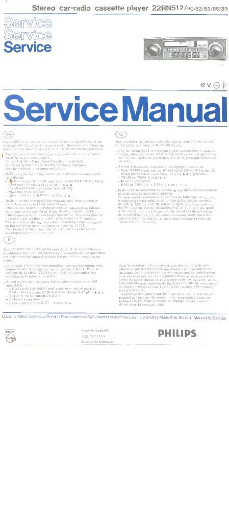 philips 22 rn 512 schematic