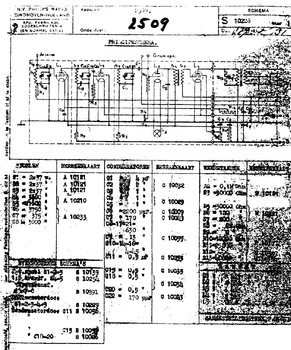 philips 2509 schematic