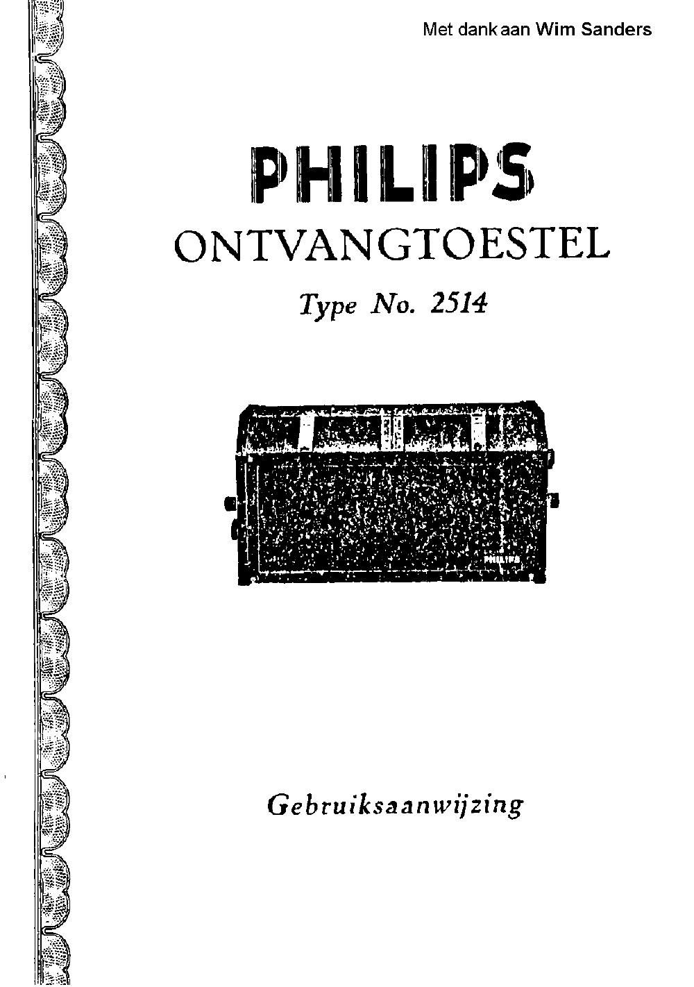 philips 2514 owners manual