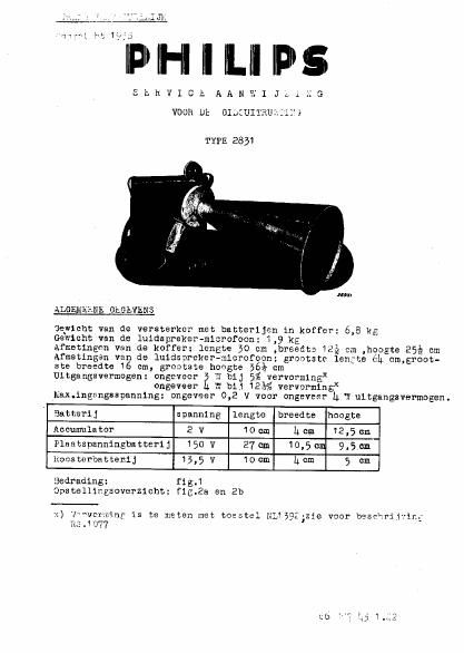 philips 2831 service manual