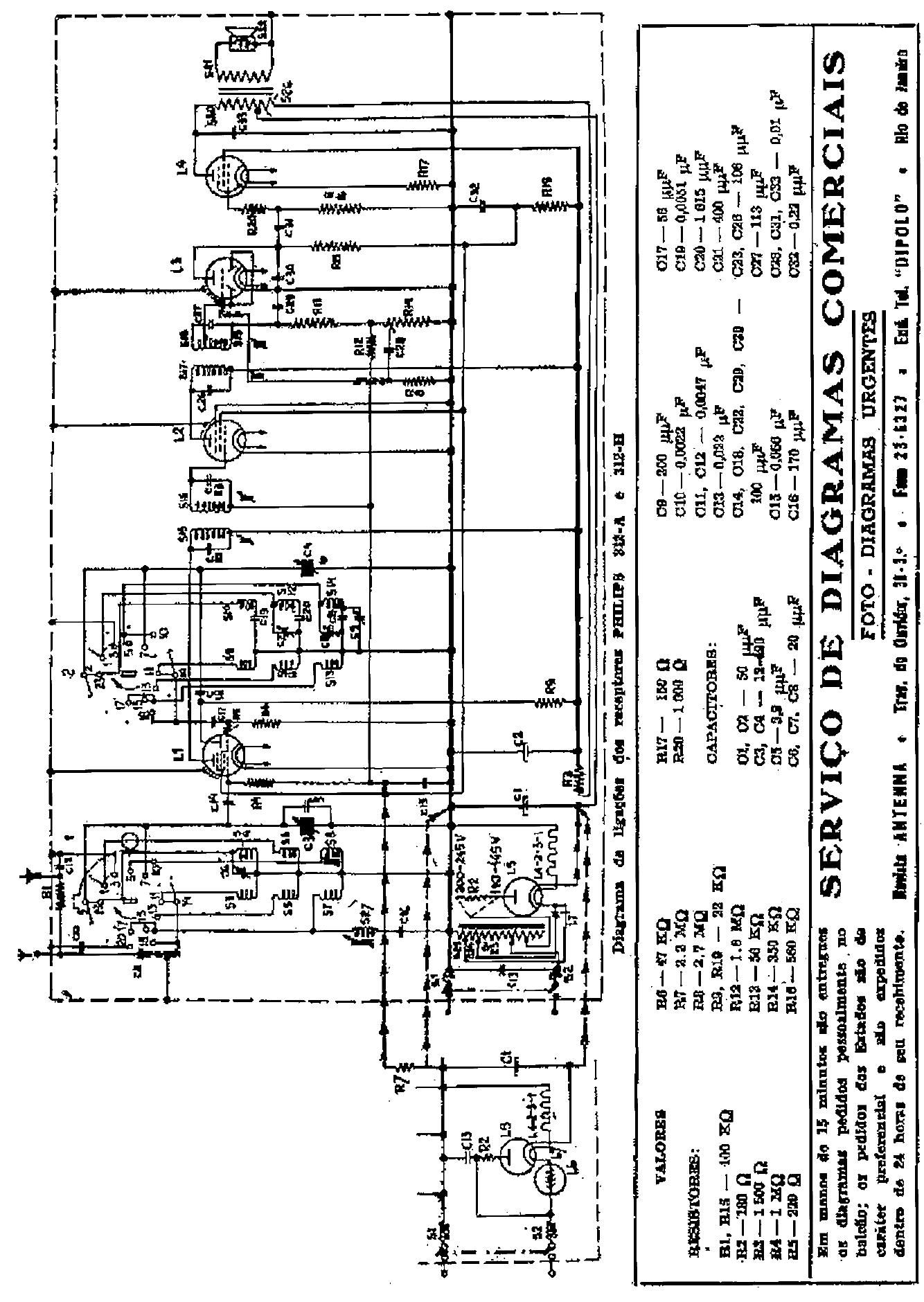 philips 312 a schematic