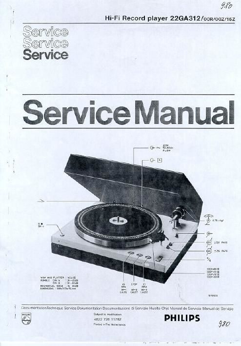 philips 312 service manual