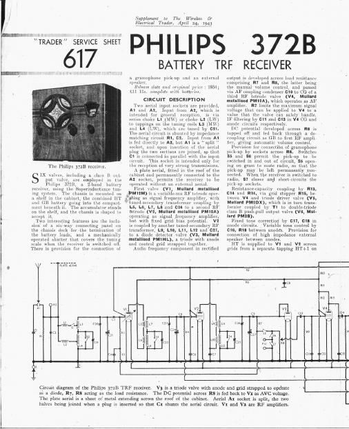 philips 372 b service manual