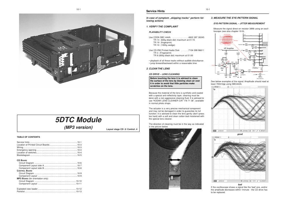 philips 5 dtc module mp 3 service manual