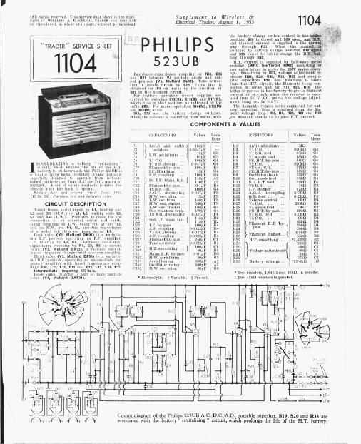 philips 523 ub service manual