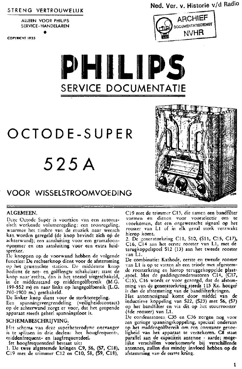 philips 525 a 2 service manual
