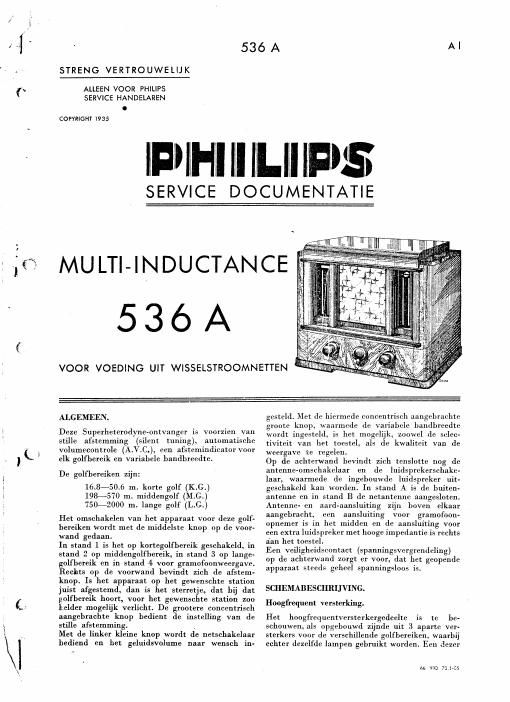 philips 536 a service manual