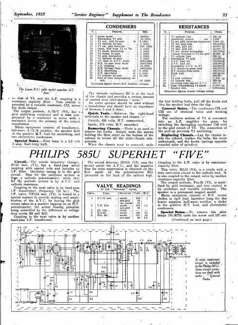 philips 585 u service manual