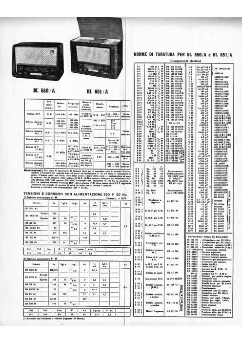 philips 651 a 550 a components