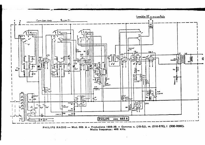 philips 665 a 1938 schematic