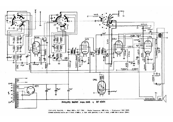 philips 666 rf 1001 schematic