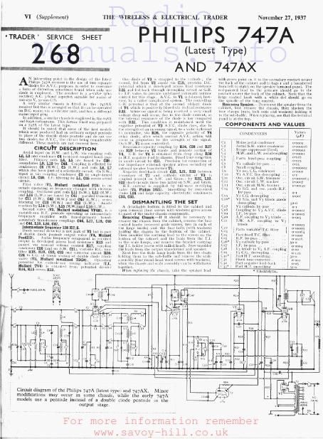 philips 747 a service manual