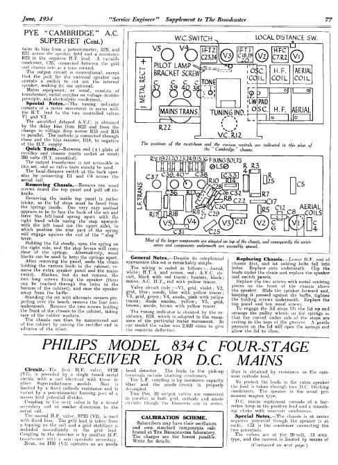 philips 834 c service manual