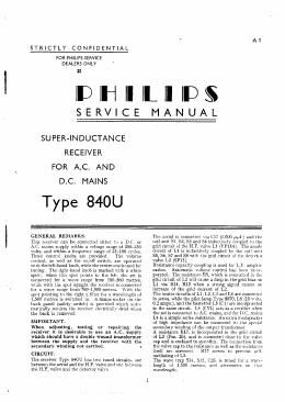 philips 840 u service manual