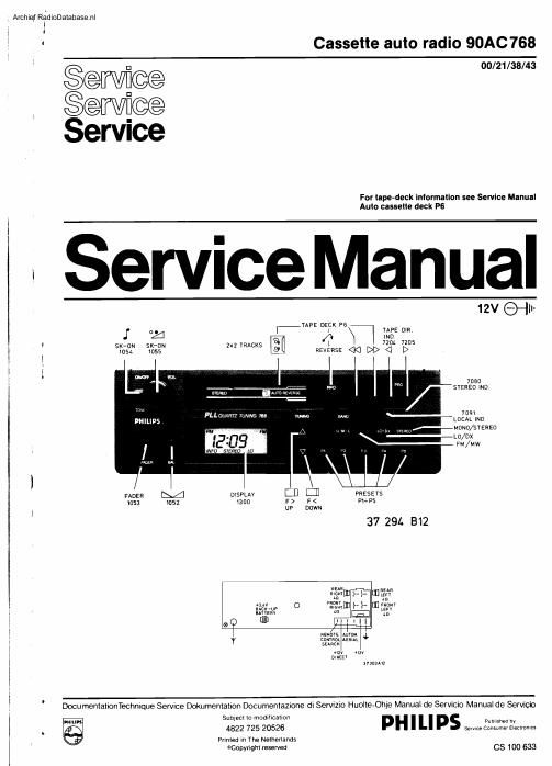 philips 90 ac 768 service manual