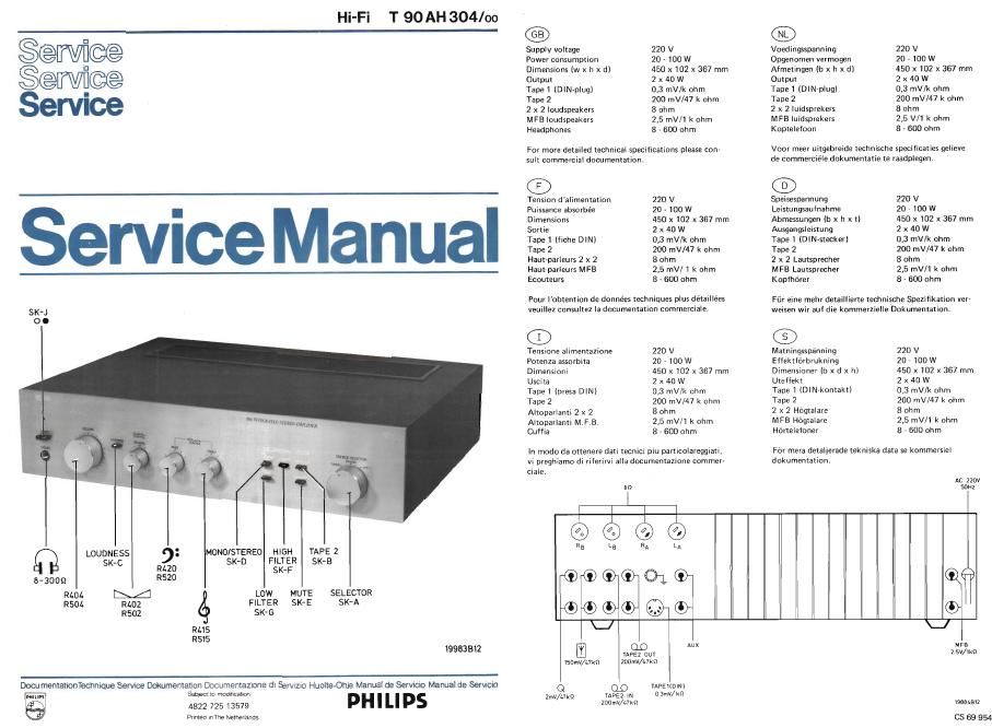 philips 90 ah 304 service manual
