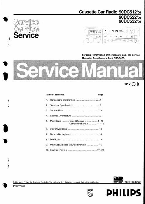 philips 90 dc 512 service manual