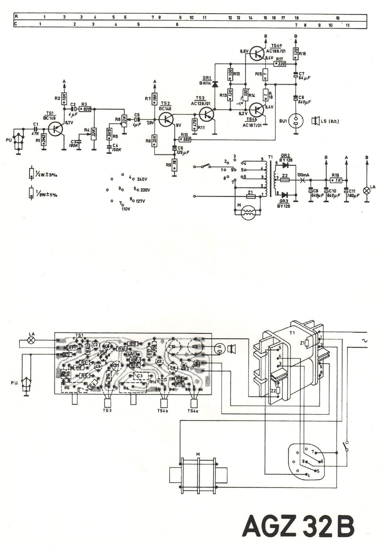 philips agz 32 b schematic