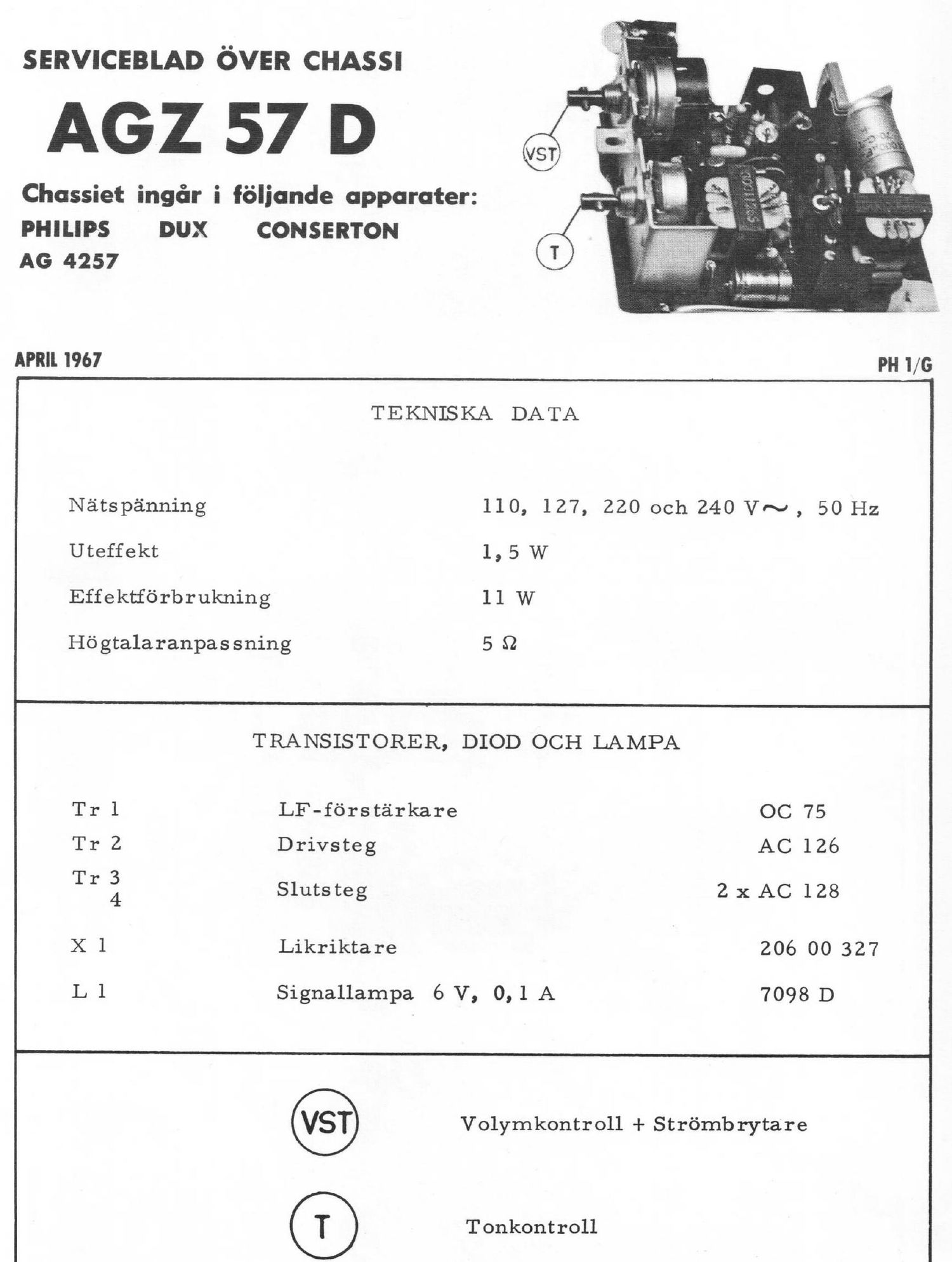 philips agz 57 d service manual