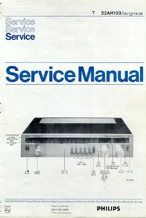 philips ah 103 service manual