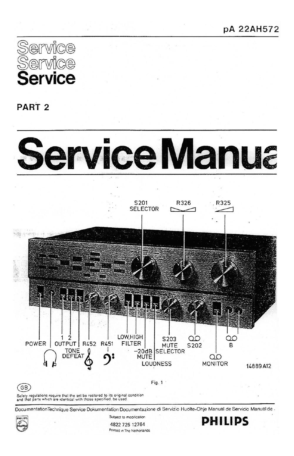 philips ah 572 service manual