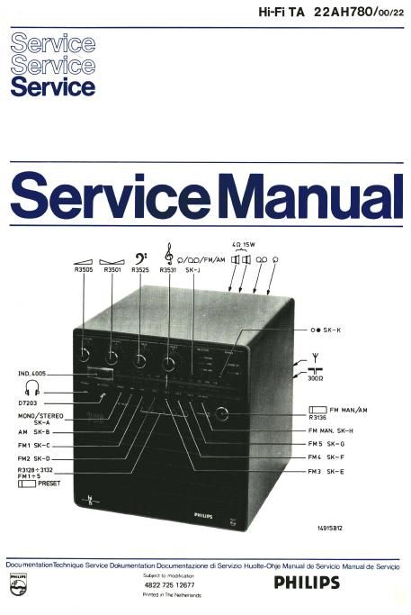 philips ah 780 service manual