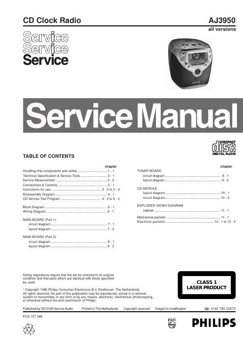 philips aj 3950 service manual