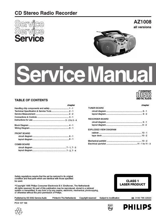 philips az 1008 service manual