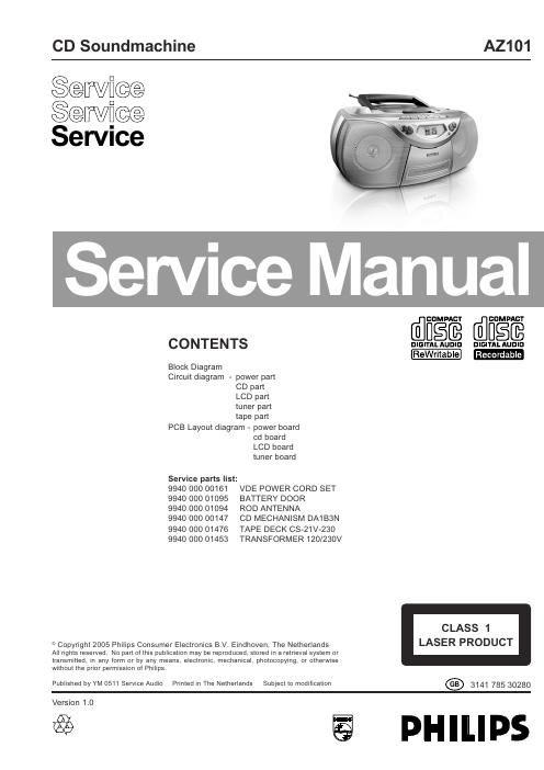 philips az 101 service manual