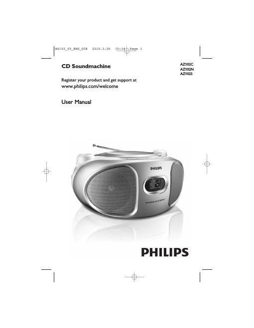 philips az 102 c owners manual