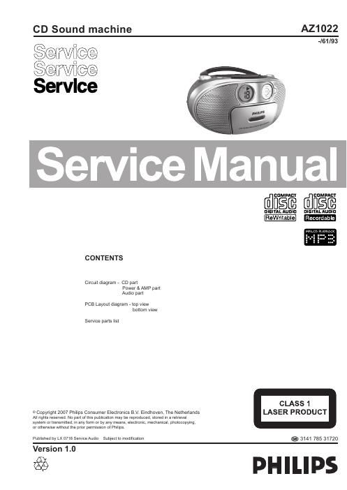 philips az 1022 service manual