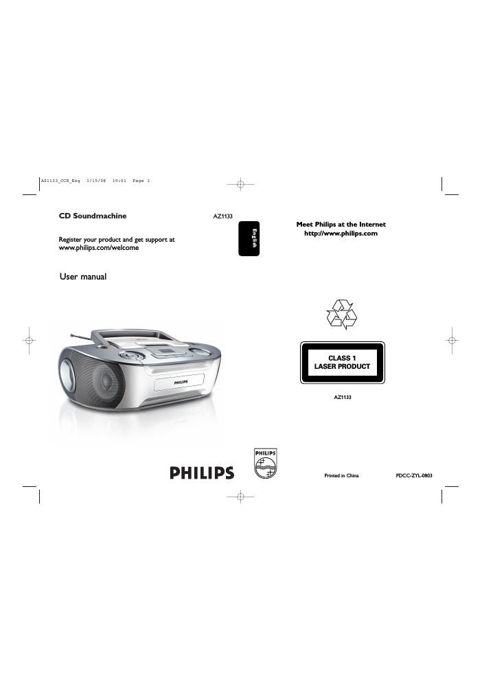 philips az 1133 owners manual
