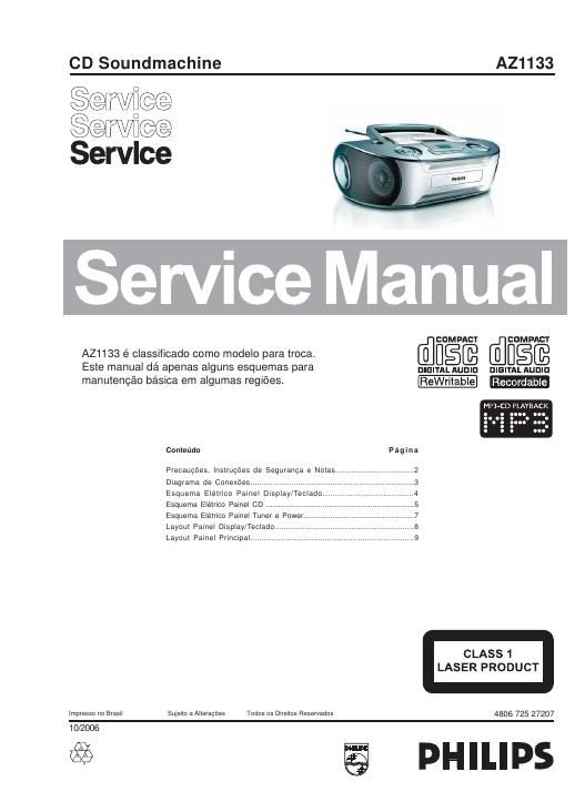 philips az 1133 service manual 2