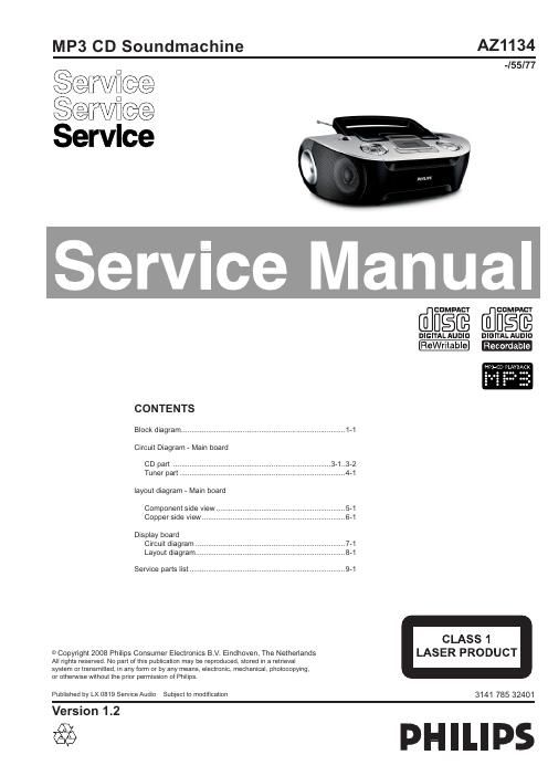 philips az 1134 service manual
