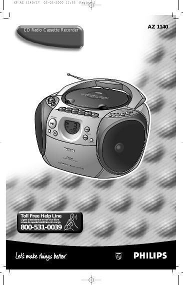 philips az 1140 owners manual