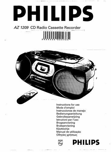 philips az 1209 owners manual