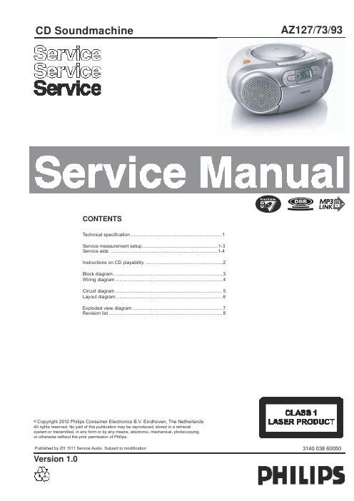 philips az 127 service manual