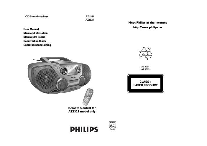 philips az 1301 owners manual