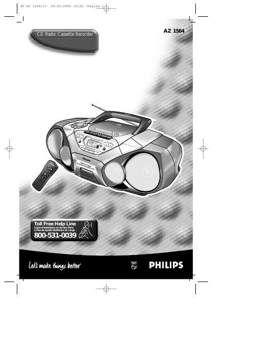 philips az 1564 owners manual