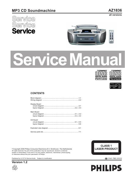 philips az 1836 service manual