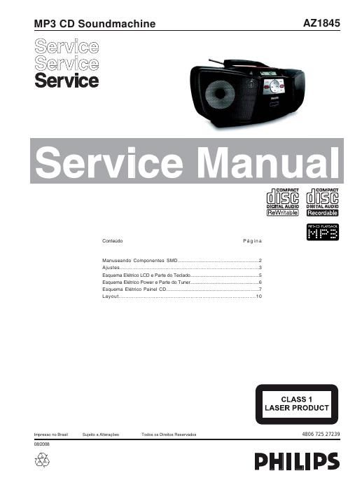 philips az 1845 service manual