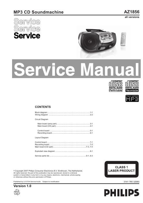 philips az 1856 service manual