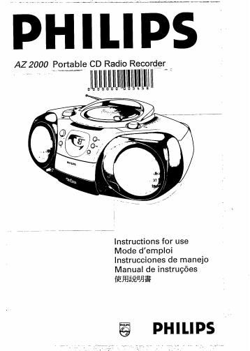 philips az 2000 owners manual