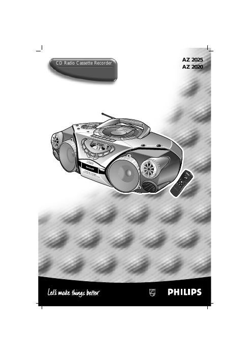 philips az 2020 owners manual